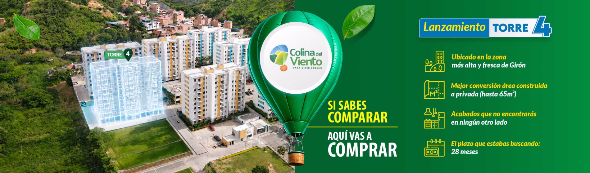 Colina del Viento. Apartamentos en Girón